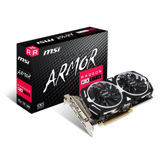 Grafička kartica VGA MSI Radeon RX 570 Armor OC 8GB GDDR5 3xDisplayPort 1xHDMI 1xDVI-D P/N: RX 570 ARMOR 8G OC